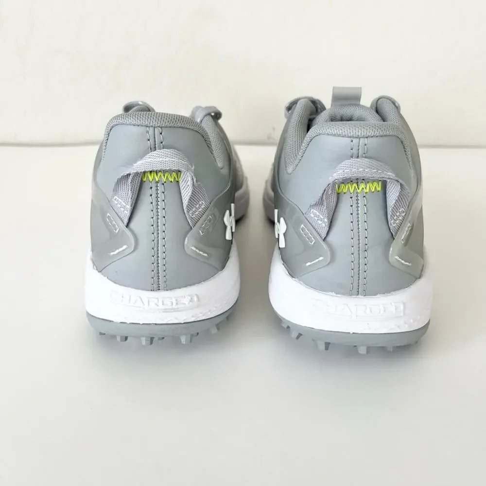 Under Armour yard turf baseball shoes grey white 8 NEW